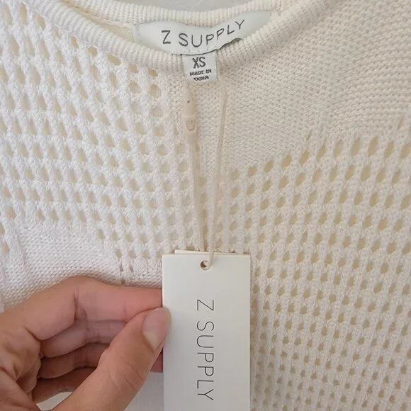 Z SUPPLY Praya Fleur Crochet Midi Dress in Natural XS BRAND NEW - Picture 9 of 13